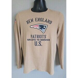 Nike New England Patriots Salute to Service - Boy's XL Long Sleeve T-Shirt, Tan
